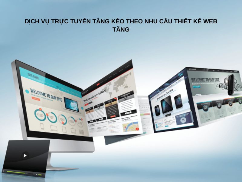 Dịch vụ trực tuyến tăng kéo theo nhu cầu thiết kế web tăng