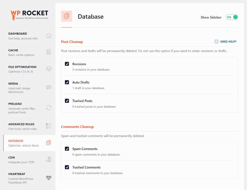 Database được dùng để thực hiện nhiều tính năng nổi bật
